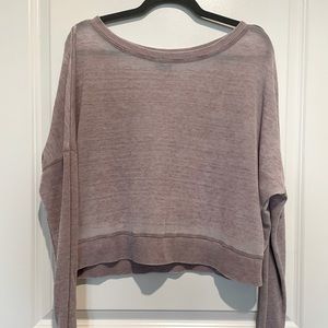 Long Sleeve Purple Waffle Shirt